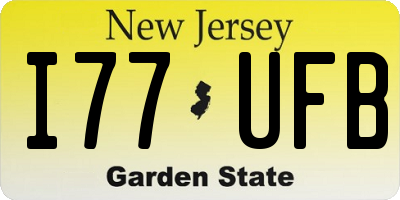NJ license plate I77UFB