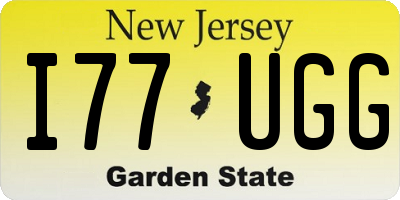 NJ license plate I77UGG