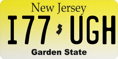 NJ license plate I77UGH