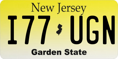 NJ license plate I77UGN