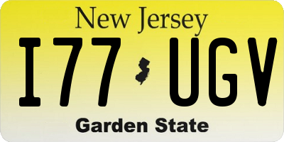 NJ license plate I77UGV
