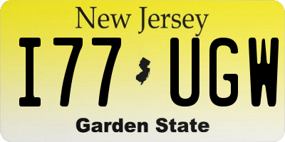 NJ license plate I77UGW