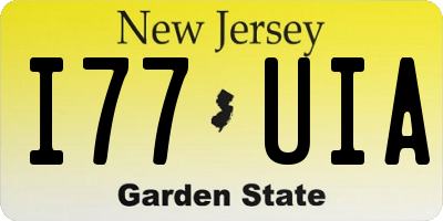 NJ license plate I77UIA