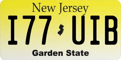 NJ license plate I77UIB
