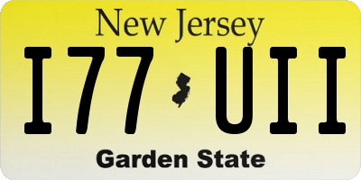 NJ license plate I77UII