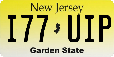 NJ license plate I77UIP