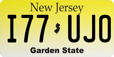 NJ license plate I77UJO