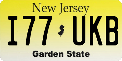 NJ license plate I77UKB
