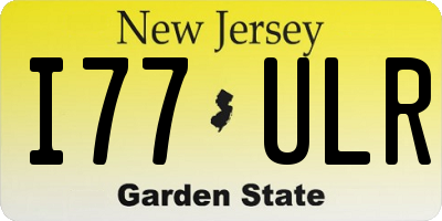 NJ license plate I77ULR