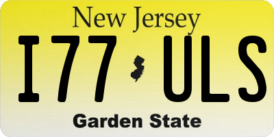 NJ license plate I77ULS