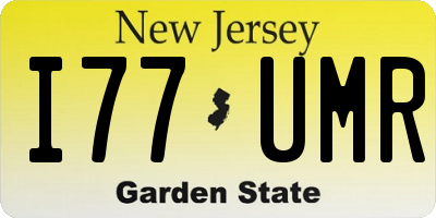 NJ license plate I77UMR