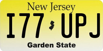 NJ license plate I77UPJ
