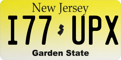 NJ license plate I77UPX