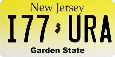 NJ license plate I77URA