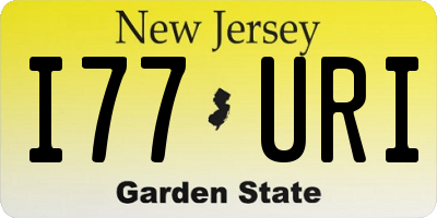 NJ license plate I77URI
