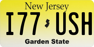 NJ license plate I77USH