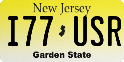 NJ license plate I77USR