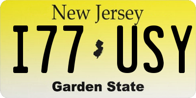 NJ license plate I77USY