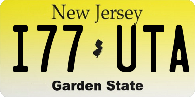 NJ license plate I77UTA