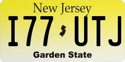 NJ license plate I77UTJ