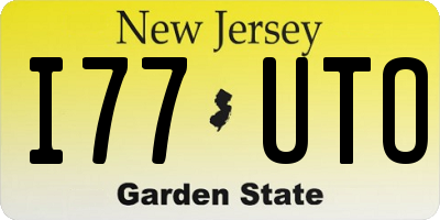 NJ license plate I77UTO