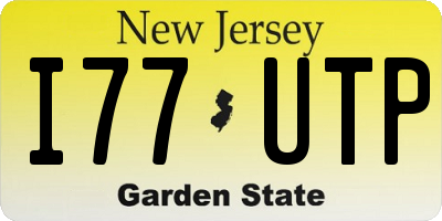 NJ license plate I77UTP
