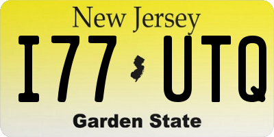 NJ license plate I77UTQ