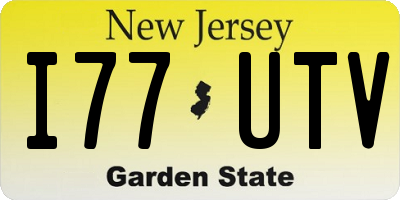 NJ license plate I77UTV