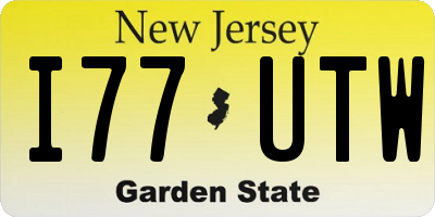 NJ license plate I77UTW