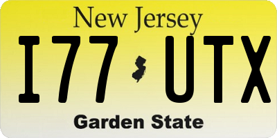 NJ license plate I77UTX