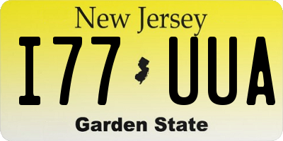 NJ license plate I77UUA