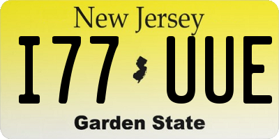 NJ license plate I77UUE