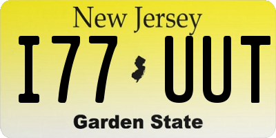 NJ license plate I77UUT