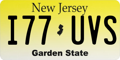 NJ license plate I77UVS