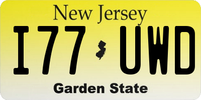 NJ license plate I77UWD
