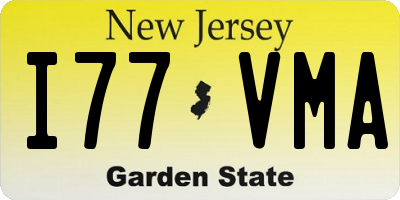 NJ license plate I77VMA