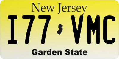 NJ license plate I77VMC