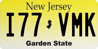 NJ license plate I77VMK
