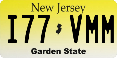 NJ license plate I77VMM