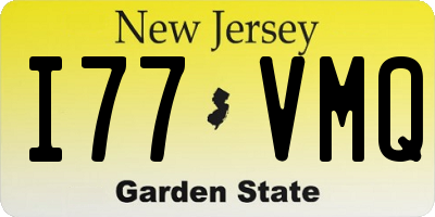 NJ license plate I77VMQ