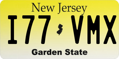 NJ license plate I77VMX