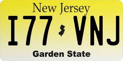 NJ license plate I77VNJ