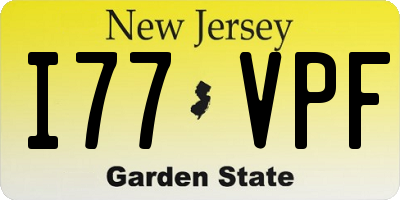 NJ license plate I77VPF