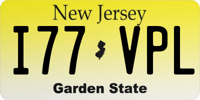 NJ license plate I77VPL
