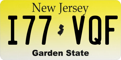 NJ license plate I77VQF