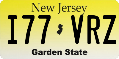 NJ license plate I77VRZ