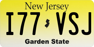 NJ license plate I77VSJ