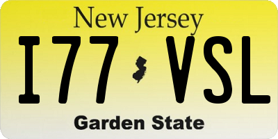 NJ license plate I77VSL