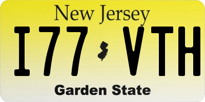 NJ license plate I77VTH