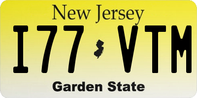 NJ license plate I77VTM